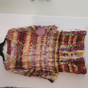 Ladies tropical tunic 3/4 sleeve xl